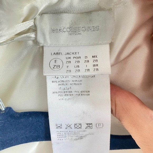 Faux fur cream wrap with satin tie - Wedding - Picture 6 of 11